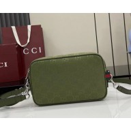 Gucci GG canvas small crossbody bag 834802 Forest green GG canvas Forest green leather trim 2025