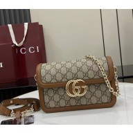 Gucci Go small shoulder bag 826761 Beige and ebony GG Supreme 2025