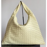 Bottega Veneta Large Hop Shoulder bag with Intrecciato craftsmanship in calf leather beige 2025
