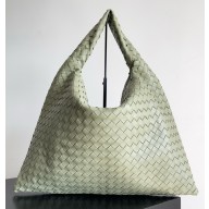 Bottega Veneta Large Hop Shoulder bag with Intrecciato craftsmanship in calf leather Travertine 2025
