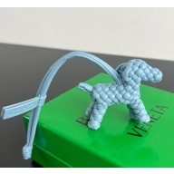 Bottega Veneta Dog Charm realised in Intreccio nappa leather Ice 2025