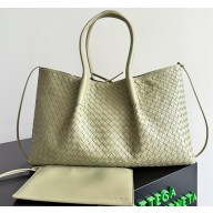 Bottega Veneta medium Pinacoteca Reversible tote bag in Intrecciato silky calf leather Travertine/fondant 2025