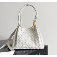 Bottega Veneta Small Parachute Shoulder bag in supple Intrecciato leather white 2025