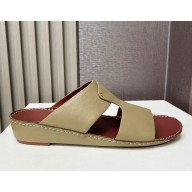 Loro Piana Heart Sandal Ox Leather light green 2025