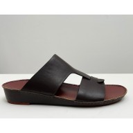 Loro Piana Buckle Sandal Ox Leather Chocolate 2025