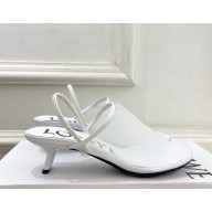 Loewe Petal slingback heel sandal in mesh white heel 4.5cm 2025