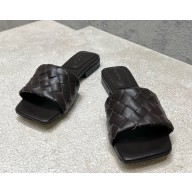 Bottega Veneta Parco Flat Mule sandal in soft Intrecciato leather Fondant 2025