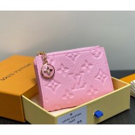 Louis Vuitton M14655 Lisa Wallet Cotton-Candy Pink Embossed grained cowhide leather 2025