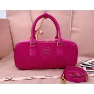 MIU MIU Arcadie suede bag 5BB148 Fuchsia 2025