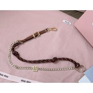 MIU MIU Leather, cord and metal trick 5TL510 Cognac/Tobacco 2025