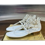 Rene Caovilla VENEZIANA white AYERS LEATHER THONG SANDAL white 2025