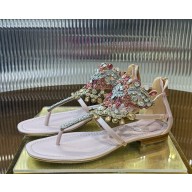 Rene Caovilla VENEZIANA NUDE THONG SANDAL Nude 2025