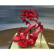 Rene Caovilla Satin Bow-Embellished Sandals 95 red 2025