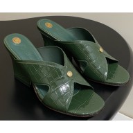 Loro Piana Vera Sandal alligator Calfskin green heel 8cm 2025