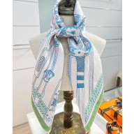 Hermes silk scarf 90x90cm 060524 2025 (TOP QUALITY)