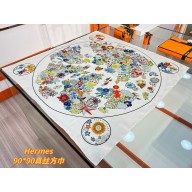 Hermes silk scarf 90x90cm 060531 2025 (TOP QUALITY)