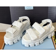 Prada sandals nappa leather white platform 4.5cm 2025