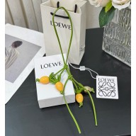Loewe Tomato vine charm in classic calfskin yellow 2025
