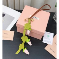 MIU MIU Crochet and leather key ring trick 5TT227 pink 2025