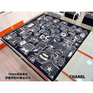 Chanel silk scarf 90x90cm 060910 2025 (TOP QUALITY)