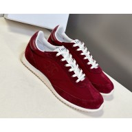 CELINE RACER - LOW TOP SNEAKER IN NYLON, SUEDE CALFSKIN AND CALFSKIN burgundy 2025