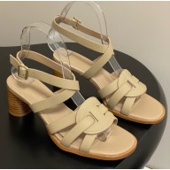 Dior D-Club Sandal beige Calfskin heel 5.5cm / 8cm 2025