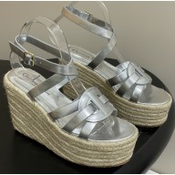 Dior D-Club Wedge Sandal silver Calfskin heel 9.5cm 2025