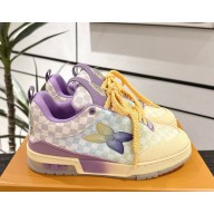Louis Vuitton women/men 1AH656 LV Skate Sneaker Purple Gradient Damier denim 2025