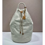 Prada Canvas drawstring duffle bag 2vy011 Natural 2025