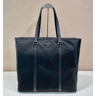 Prada Re-Nylon and Saffiano leather tote bag 2VG112 black 2025