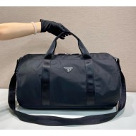 Prada Re-Nylon and Saffiano leather duffle bag 2VC015A Black 2025