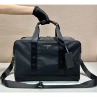 Prada Re-Nylon and Saffiano leather duffle bag 2VC796A black 2025