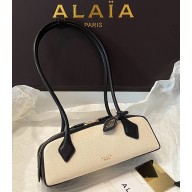 Alaïa LE TECKEL SMALL BAG IN CANVAS AND NUBUCK black 2025