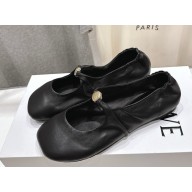 Loewe Pebble Soft ballerina in nappa lambskin black 2025