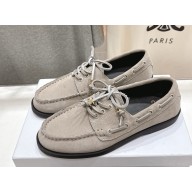 Celine loafers suede leather grey 2025