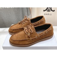 Celine loafers suede leather brown 2025