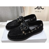 Celine loafers suede leather black 2025