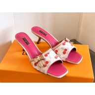 LV x TM heel 6cm calf leather mule 061401 2025