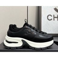Chanel Trainers Laminated Calfskin & Suede Calfskin G46609 Black 2025