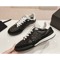 Chanel sneaker Shiny Calfskin, Calfskin & Suede Calfskin G45839 black & white 2025