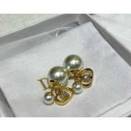 Dior Tribales Earrings Gold-Finish Metal with White Resin Pearls and Silver-Tone Crystals 03 2025