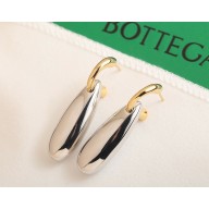 Bottega Veneta Ellipse Large Earrings Silver/yellow gold 2025