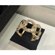 Chanel Cuff Metal & Strass ABF601 Gold & Crystal 2025