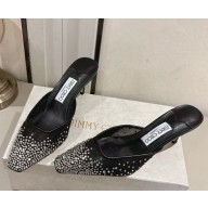 Jimmy Choo Vivi 65 black Crystal Mesh Mules black/smoke 2025
