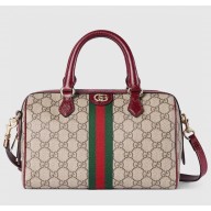 Gucci Ophidia medium boston bag 836825 Beige and dark brown GG Monogram coated fabric 2025