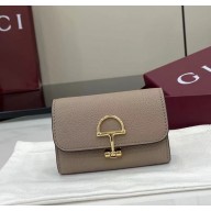 Gucci Softbit card case 828148 Taupe smooth leather 2025