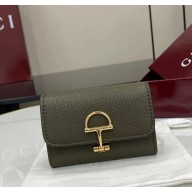 Gucci Softbit card case 828148 Forest green smooth leather 2025