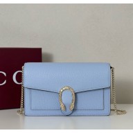Gucci Dionysus wallet on chain 837373 Light blue grainy leather 2025