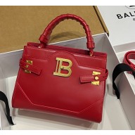 Balmain B-Buzz 22 leather Shoulder bag red 2025