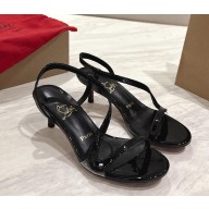 Christian Louboutin heel 5.5cm patent leather black 2025